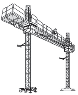 Double or twin tower mast climber