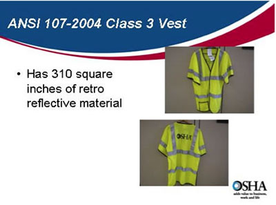 Front and back images of night high-visibility vest