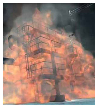 CSB animation of fire in a heat exchanger at the Tesoro Anacortes refinery.