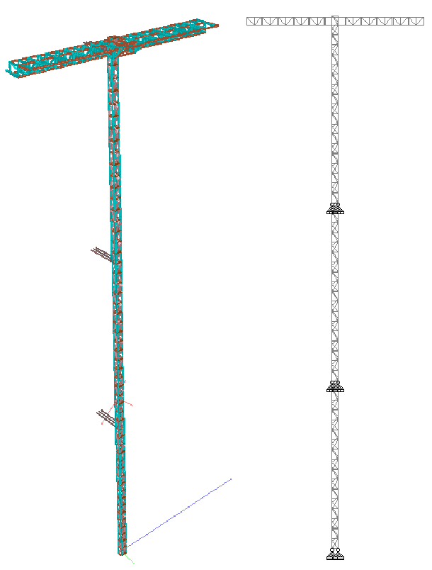 CAD mockup of the scaffolding