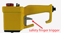 Drawing of the safety trigger option on the control.
