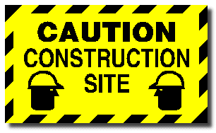 caution construction site graphic
