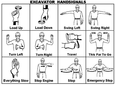 Excavator Handsignals