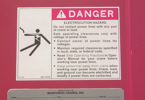danger electroctuion hazard sticker