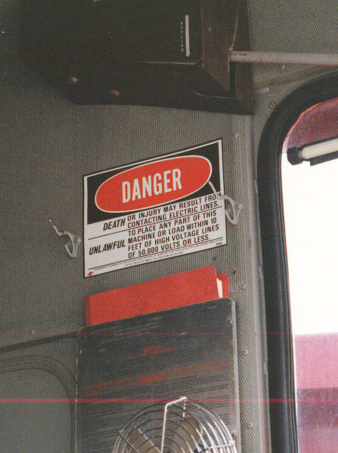 danger sticker