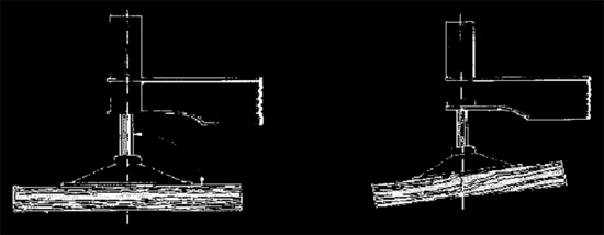 illustration of right and wrong way of transmitting load