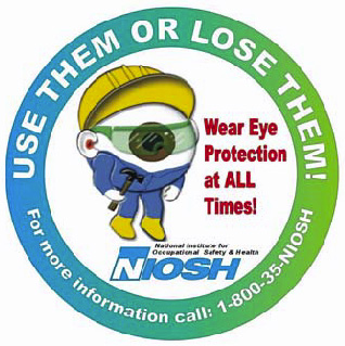 Wear Eye Protection at ALL Times! logo