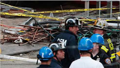 photo of accident at the Deutsche Bank, NYC