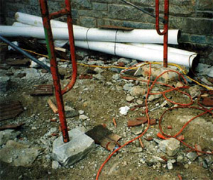 Photo of scaffolding support