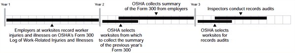 Figure 4: Timeline for Collecting and Auditing Employers’ Injury and Illness Records