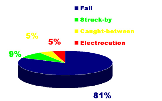 Graph: Falls has the highest amount of fatalities