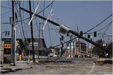 photo of downed powerlines