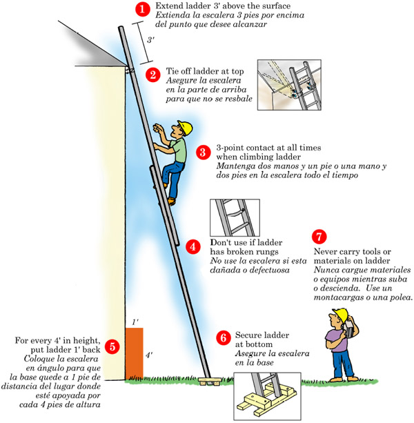 eLCOSH : 7 Steps to Ladder Safety