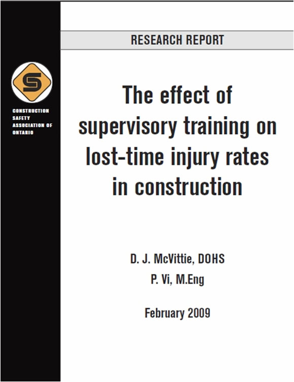 The effect of supervisory training on lost-time injury rates in construction