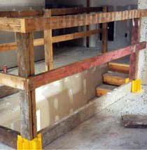 Figures 21 & 22 - Examples of guardrails installed around floor openings.