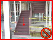 Nunca utiliza escaleras (de escalones)  incompletas.