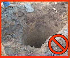 Los agujeros u hoyos de pilares deben ser resguardados o  protegidos. 