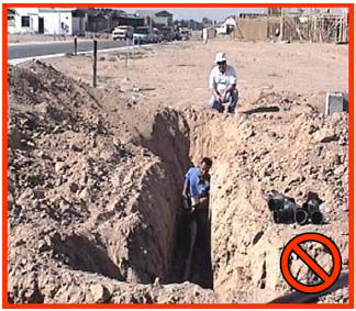 Una manera segura de entrada y salida de las excavaciones debe ser proporcionada.
