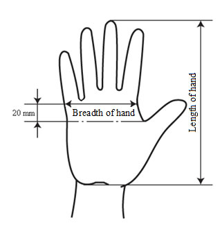 hand measurement chart