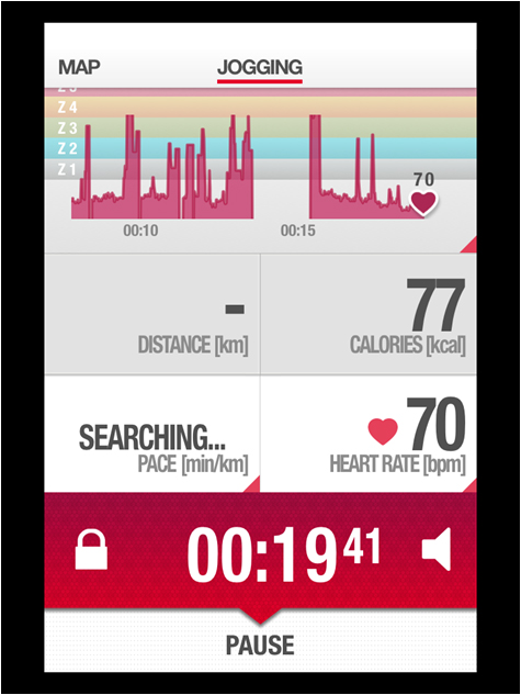 images of Ploar heart rate screens