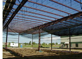 Safety nets used in construction sites
