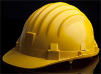 picture of a yellow hard hat.