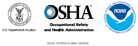 OSHA, DOL and NOAA logos