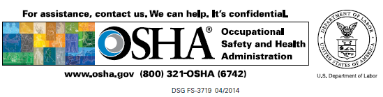 logos of department of labor and OSHA