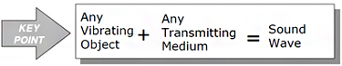 key point: Any vibrating object + Any Transmitting Medium = Sound Wave