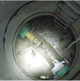Manhole depth- 20'8", Photo of the manhole