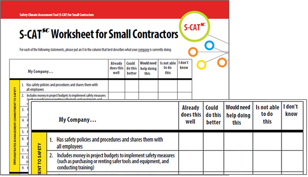 S-CAT worksheet for small contractors