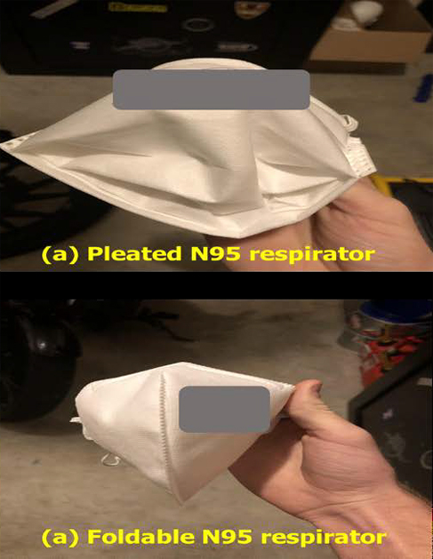 Pleated N95 respirator vs foldable N95 respirator