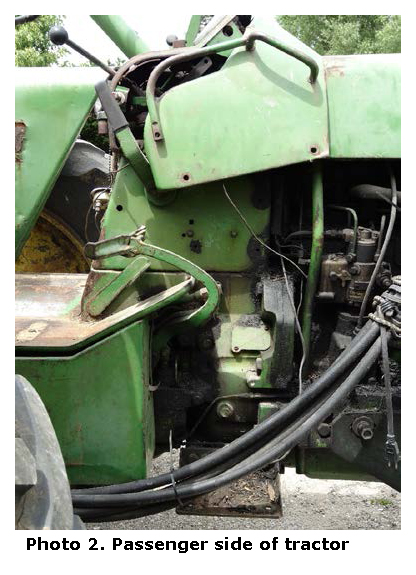 Photo 2. Passenger side of tractor