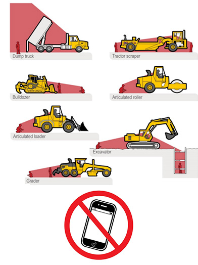 graphic of various pieces of construction heavy equipment