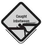 Caught Inbetween Hazard Sign