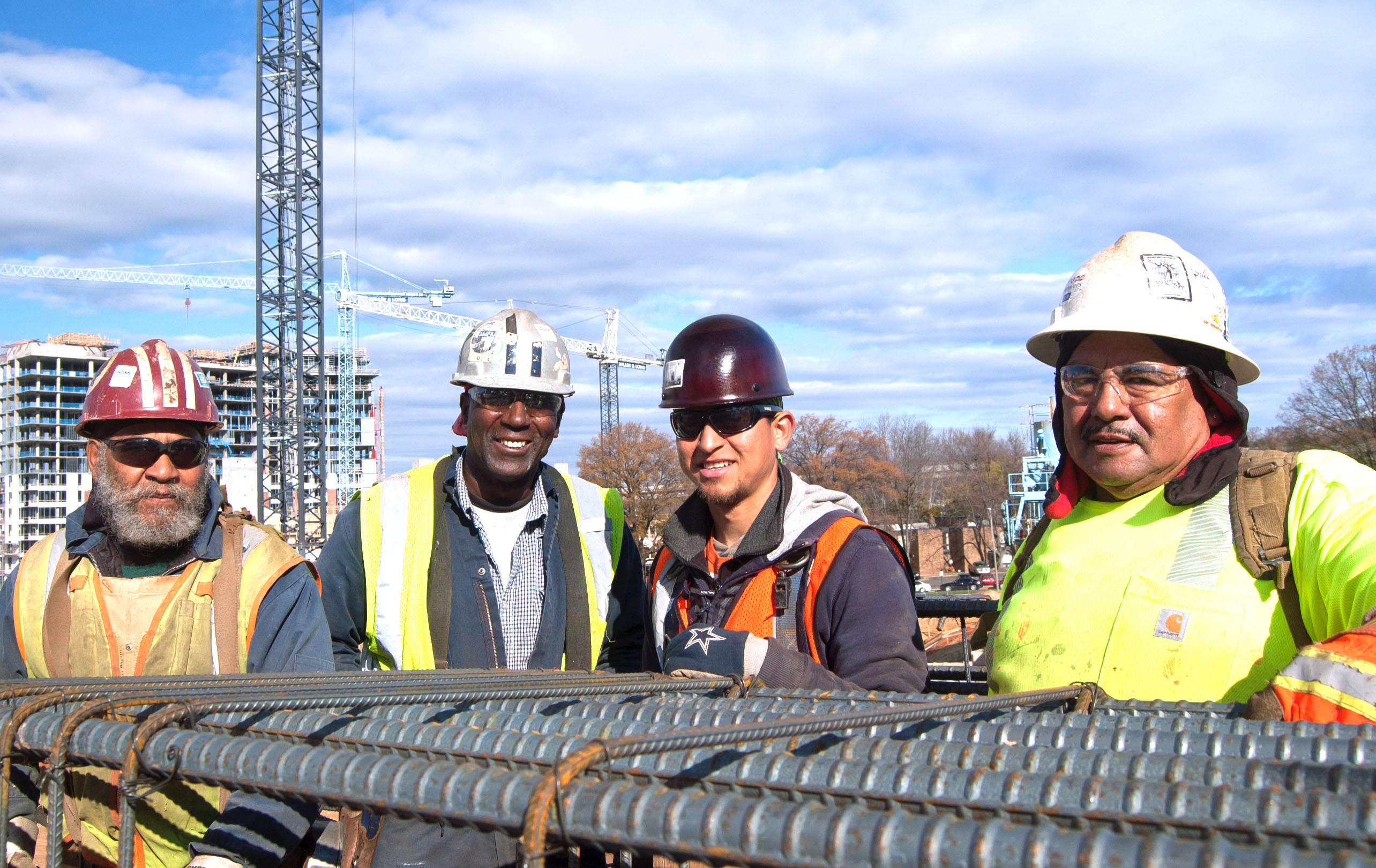 Diversity in construction - close up of crew